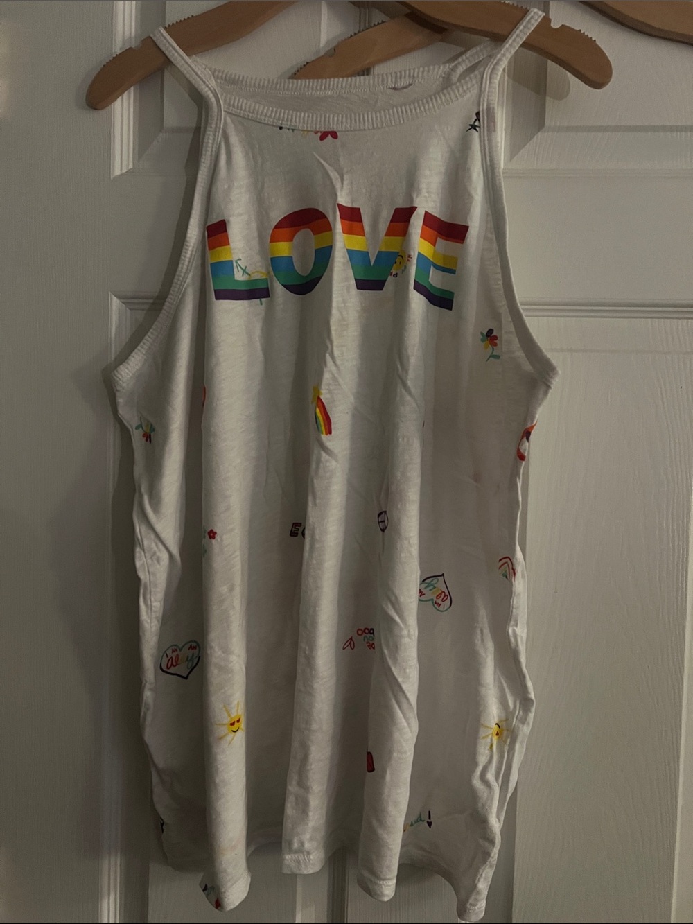 torrid White Tank with Rainbow LOVE Graphic